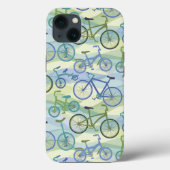 Bicyclette coque iphone bleu vert (Verso)