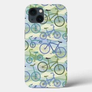 Bicyclette coque iphone bleu vert