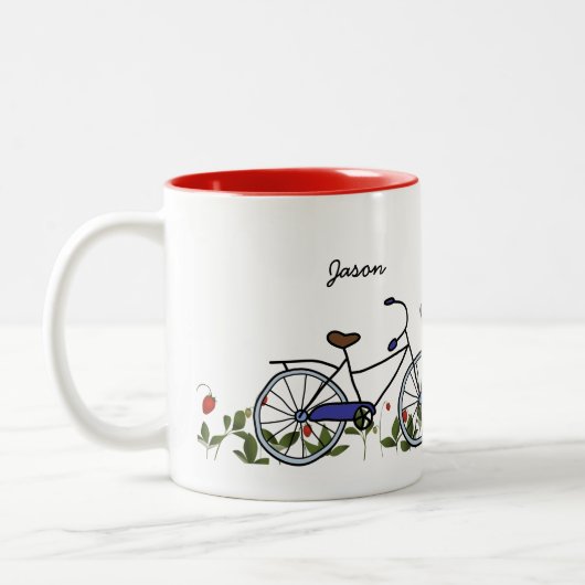 Bicyclette Couples Couples Café Mug (Gauche)