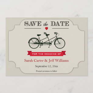 Bicyclette en tandem Enregistrer les cartes de dat