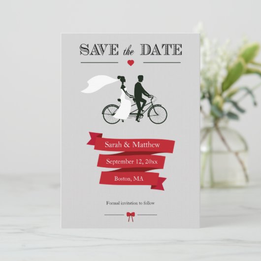 Bicyclette en tandem Enregistrer les cartes de dat (Debout devant)