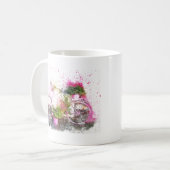 Bicyclette et fleurs Café Mug (Devant gauche)
