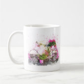 Bicyclette et fleurs Café Mug (Gauche)