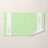 Bicyclette Maison Douce Maison sur Lime Vert (Serviette à main)