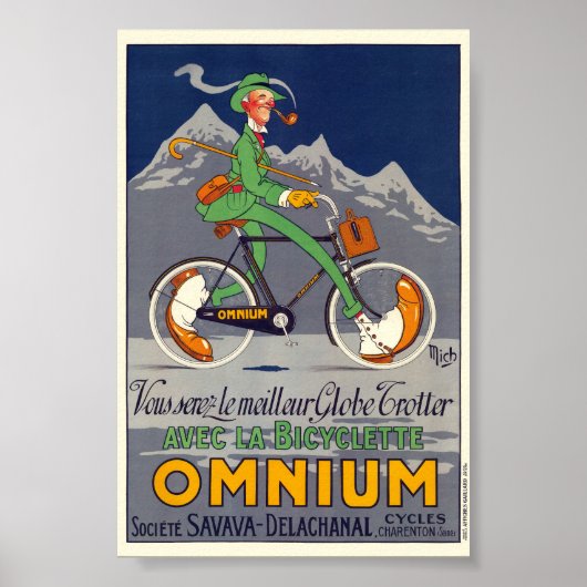 Bicyclette Omnium Vintage Poster 1924 (Voorkant)
