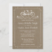 Bicyclette pour deux invitations à un mariage de B (Devant)