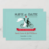 Bicyclette tandem Enregistrer les cartes de dates (Devant / Derrière)