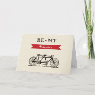 Bicyclette tandem - soyez ma carte de Valentine
