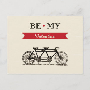 Bicyclette tandem - soyez ma carte de Valentine