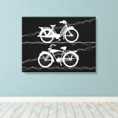 Bicyclette toile blanche Imprimer (Insitu (Plancher de Bois))