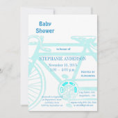 Bicyclette vintage bébé garçon douche Invitations (Devant)