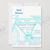 Bicyclette vintage bébé garçon douche Invitations (Devant)