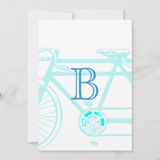 Bicyclette vintage bébé garçon douche Invitations (Dos)