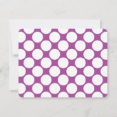Bicyclette violette et grands points Cartes à note (Dos)