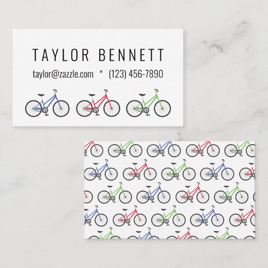 Bicyclettes colorées Cartes téléphoniques professi (Devant / Derrière)