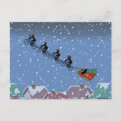 Bicyclettes Tirage Sleigh Carte de voeux pliée (Devant)