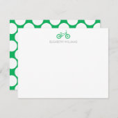 Bicyclettes vertes et cartes à points importants (Devant / Derrière)