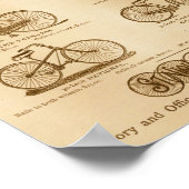 Bicyclettes vintages sans perruque et affiche d'ar (Coin)