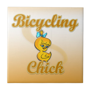 Bicycling Chick Tegeltje
