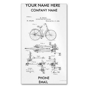 BiCYCLUS-RIJWIELPATENT 1893 Magnetisch Visitekaartje