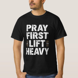 Bid eerst T-shirt met zware training – Christelijk
