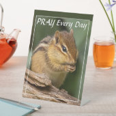 Bid elke dag Chipmunk Reclamebord Met Voetstuk (Insitu)