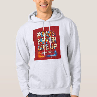 Bid en Geef Nooit Op – Metallic Tech Font T-Shirt