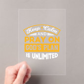 Bid en vertrouw op Gods onbegrensde geloofsplan Acryl Uitnodigingen (Insitu (Draagbaar))