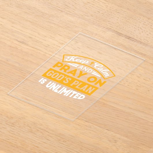 Bid en vertrouw op Gods onbegrensde geloofsplan Acryl Uitnodigingen (Laagn)