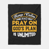 Bid en vertrouw op Gods onbegrensde geloofsplan Fleece Deken (Voorkant)