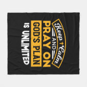 Bid en vertrouw op Gods onbegrensde geloofsplan Fleece Deken (Voorkant (Horizontaal))