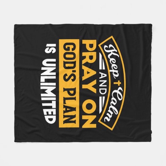 Bid en vertrouw op Gods onbegrensde geloofsplan Fleece Deken (Voorkant (Horizontaal))