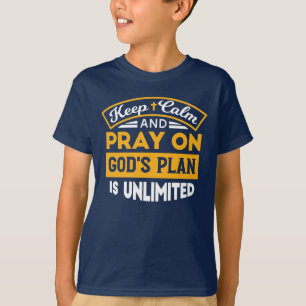 Bid en vertrouw op Gods onbegrensde geloofsplan T-shirt