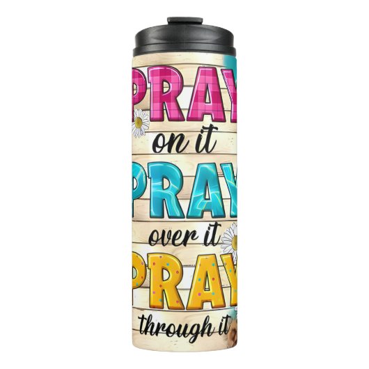 Bid: erop, eroverheen, erdoorheen thermosbeker (Voorkant)