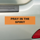 "Bid in de geest" Bumpersticker (Op auto)