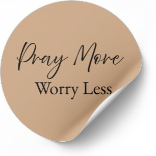 Bid Meer Maak Je Minder Christelijk Minimalistisch Ronde Sticker