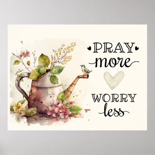 Bid meer zorgen minder Inspirerend offerte Christe Poster (Voorkant)