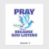 BID omdat God luistert Sticker (Vel)