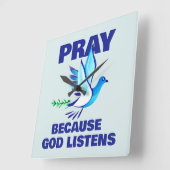 BID omdat God luistert Vierkante Klok (Hoek)