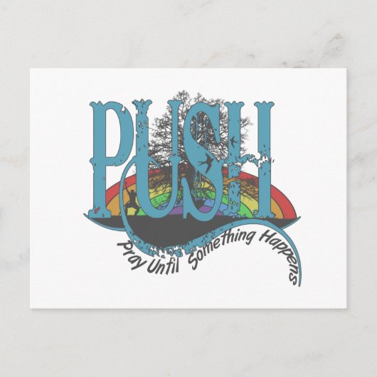 Bid tot er iets gebeurt briefkaart (Voorkant)