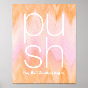 Bid tot er iets gebeurt met de waterverf poster