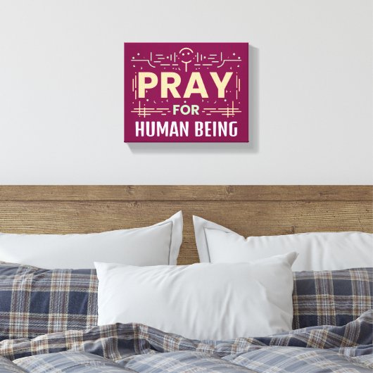 Bid voor de mens canvas afdruk (Insitu (Slaapkamer))