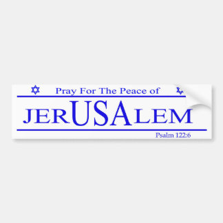 Bid voor de vrede van de JERUSALEM-Bumpersticker Bumpersticker
