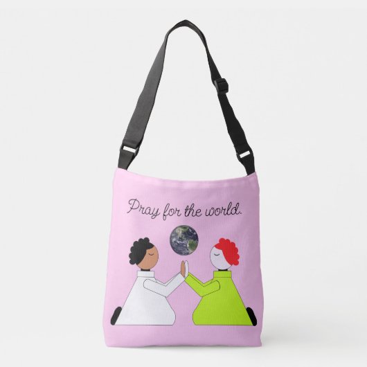 Bid voor de wereld crossbody tas (Voorkant)