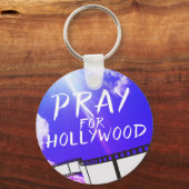 Bid voor Hollywood in Sky Purple Sleutelhanger (Voorkant)