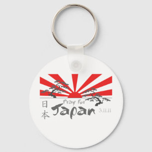 Bid voor Japan met de stijgende zon Sleutelhanger