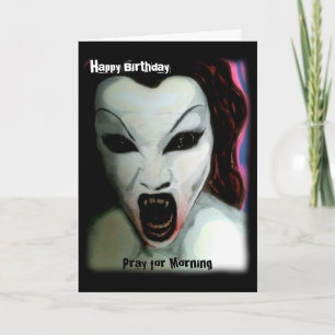 'Bid voor morgen' op een verjaardagskaart Kaart