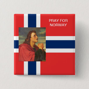 BID VOOR NOORWEGEN VIERKANTE BUTTON 5,1 CM
