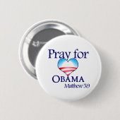 Bid voor Obama Button (Voorkant /achterkant)
