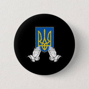 Bid voor Oekraïne Vlag Vintage We Willen Vrede Ronde Button 5,7 Cm